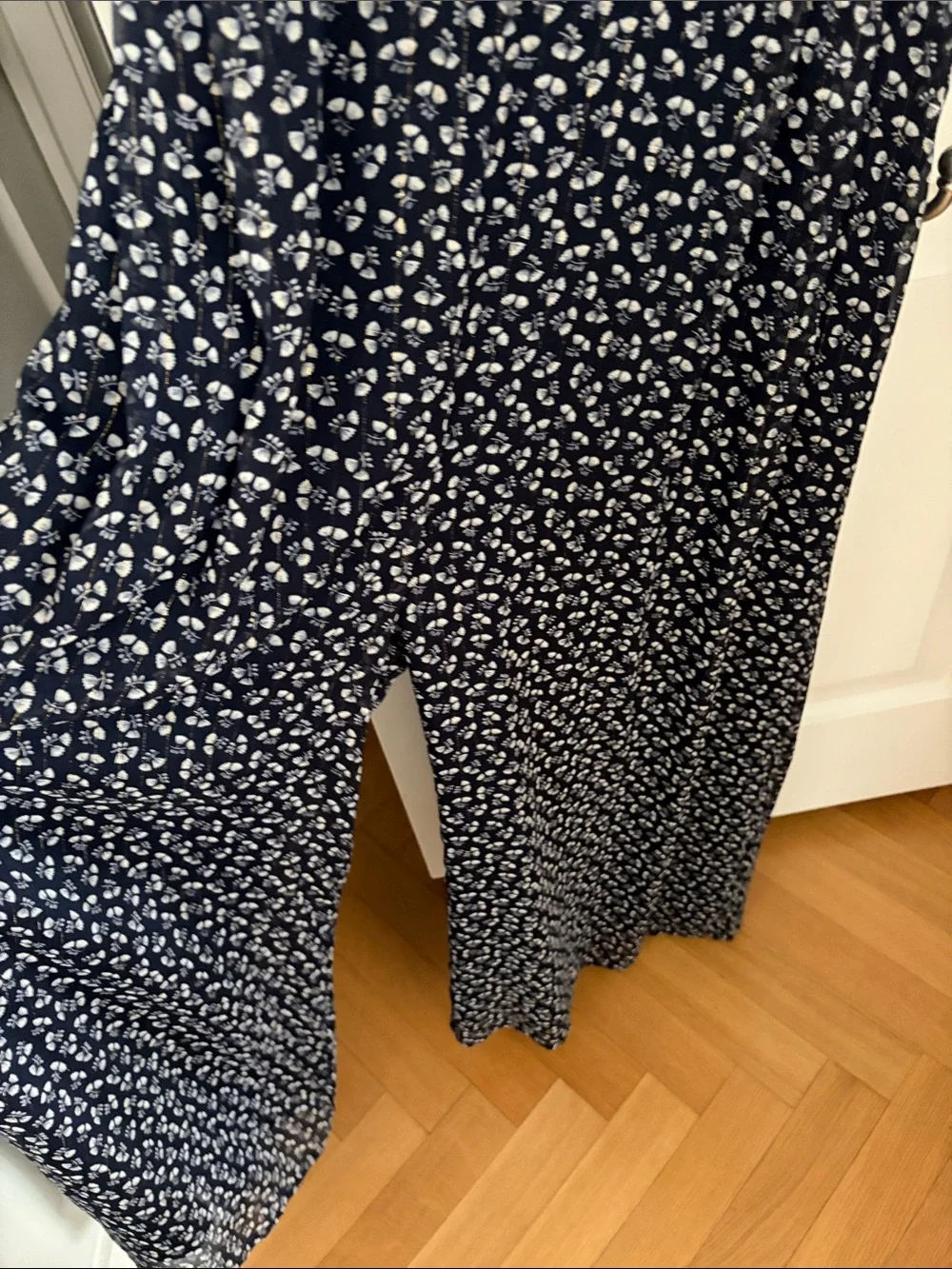 J. Crew Navy Sleeveless Floral Jumpsuit